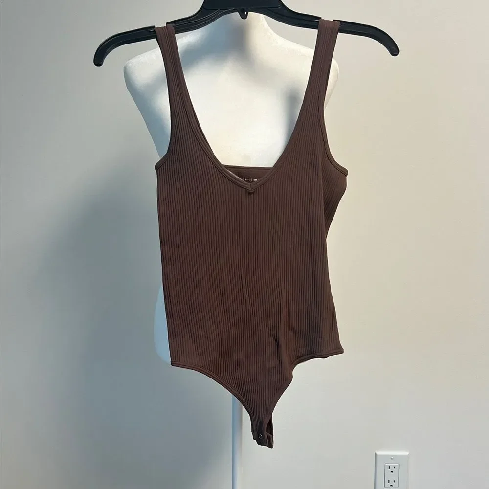 Free People Recycled Bodysuit Brown color L/M